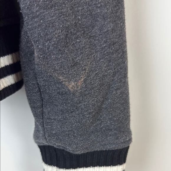 Roots Women's Gray and Black Bomber Jacket with Ribbed Details Size Extra Large - Picture 5 of 8